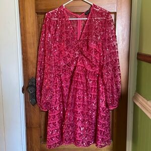 Eloquii Pink Sequin Dress